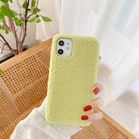 Compatible with Apple , Autumn winter plush mobile phone case