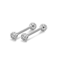 Stainless Steel Studded Tongue Nail Breast