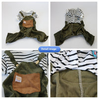 Fake Two Thin Corduroy Four-foot Pants Teddy Sausage Schnauzer York Summer Small Pet Clothes