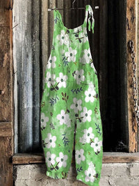Sweet Little Print Retro Wide-leg Women's Jumpsuit