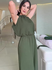 Jumpsuit Backless Lace-up Wide-leg Pants