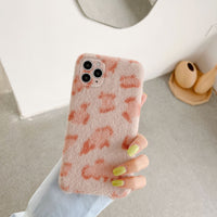 Compatible with Apple , Plush leopard print spermatophore 8plus soft shell