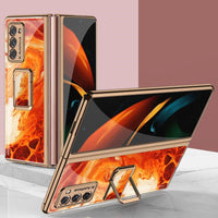Folding Vertical Clock Phone Case Full Inclusive Personality Male