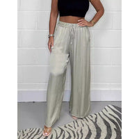 Women's Summer Fashion Matte Satin Casual Pants