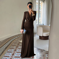 Women's Fashion Solid Color Sheath Dress