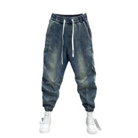 Fashion Leisure Washed-out Ankle-tied Jeans