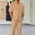 Men's Solid Color Short Sleeve Fashion Suit