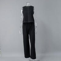 New Wide-leg Pants And Sleeveless Vest Casual Set