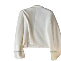 Solid-color  Slimming Short Blazer With Long Sleeves
