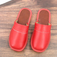 Men's And Women's Leather Slippers For Home
