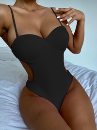 European And American Bikini Solid Color One Piece Swimsuit