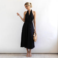Women's New Halterneck Sexy Backless Dress