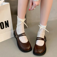 Retro Round Toe Low Cut Women's Shoes