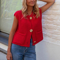 Women's European And American Thick Needle Knitted Waistcoat