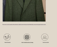 Wool Heavyweight Blazer Vintage Gentleman's Style Slim Fit