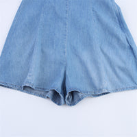 New Summer Off-the-shoulder Denim Jumpsuit