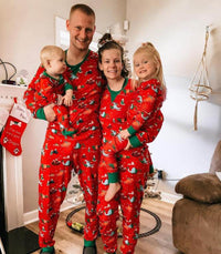 Christmas Printed Parent-child Long Sleeved Pajama Suit