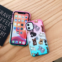 Compatible with Apple , Cute dog gradient phone case