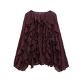 French Womens Layered Decorative Shirt