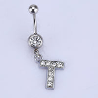 English alphabet hypoallergenic body piercing navel nail