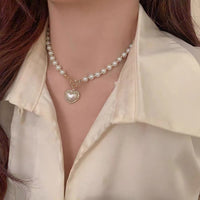 Love Pearl Necklace Women's Light Luxury New Beaded