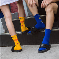 Autumn and winter new cotton tube socks Korean letter men and women trend couple socks street skateboard sports socks