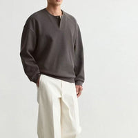 Mens Plus-Size Lightweight Crew-Neck Sweatshirt