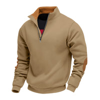 Fashionable Simple Turtleneck Half Placket Zipper Sweater