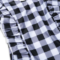 Ruffle Plaid Bathing Suit