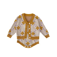 Kids' Sweater Baby Girl Flower Jacquard Knitted