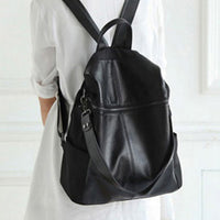 Genuine Leather Women's Large Capacity Retro Backpack
