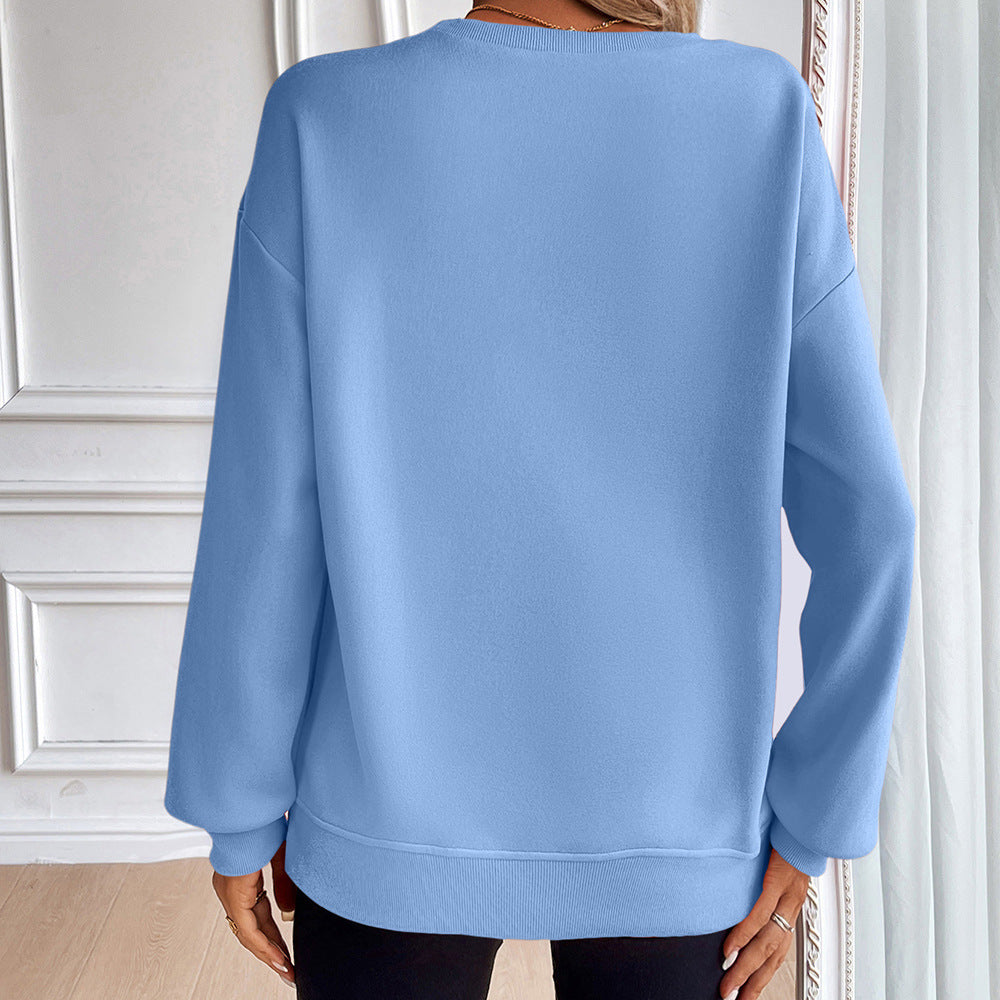 Loose Long Sleeve Casual Sweatshirt Women