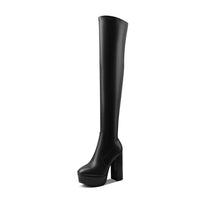Thick High-heeled Over-the-knee Women's Plus Size Boots