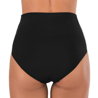 High-waisted Pleats In Solid Color Briefs Are Fashionable