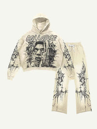 Fashion Casual Printed Polyester Sweater