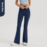 Nude Feel Wide Leg Skinny Yoga Pants High Waist Non-embarrassing Line Sports Trousers