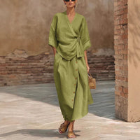 Women's Casual Solid-Colored Loose Skirt Two-Piece Set