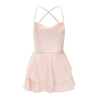 Seductive Swing Collar Double-layer Skirt Satin Nightdress