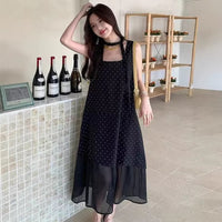 Polka-dot Sleeveless Dress For Women