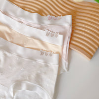 Womens Cotton Antibacterial Mid-Rise Seamless Thong-Style Panties Ultra-Slim Breathable And Alluring