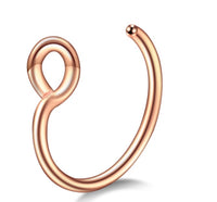 Stainless Steel U-shaped Nose Ring Simple Style Non-perforated Nose Studs
