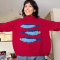Loose Pullover Fashion Knitted Long Sleeve Sweater