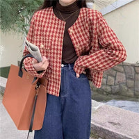 AutumnWinter British Retro Suit Short Long-Sleeve Top