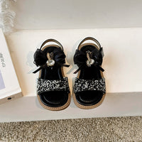 Girls' Summer New Bow Princess Sandals Soft Bottom
