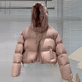 Down Cotton-padded Coat For Women Short Hood Cotton-padded Coat