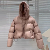 Down Cotton-padded Coat For Women Short Hood Cotton-padded Coat