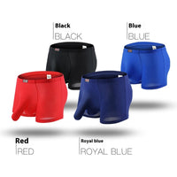 Men's Breathable Ice Silk Separation Solid Color Separation Boxer Briefs