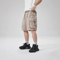 Japanese Outdoor Fashion Large Pocket Pants Loose Shorts Men
