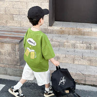 Summer Loose Round Neck Boys' Sports T-shirt