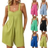 European And American Women's Outdoor Suspender Overalls